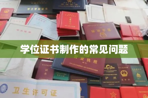石碣学位证书制作的常见问题